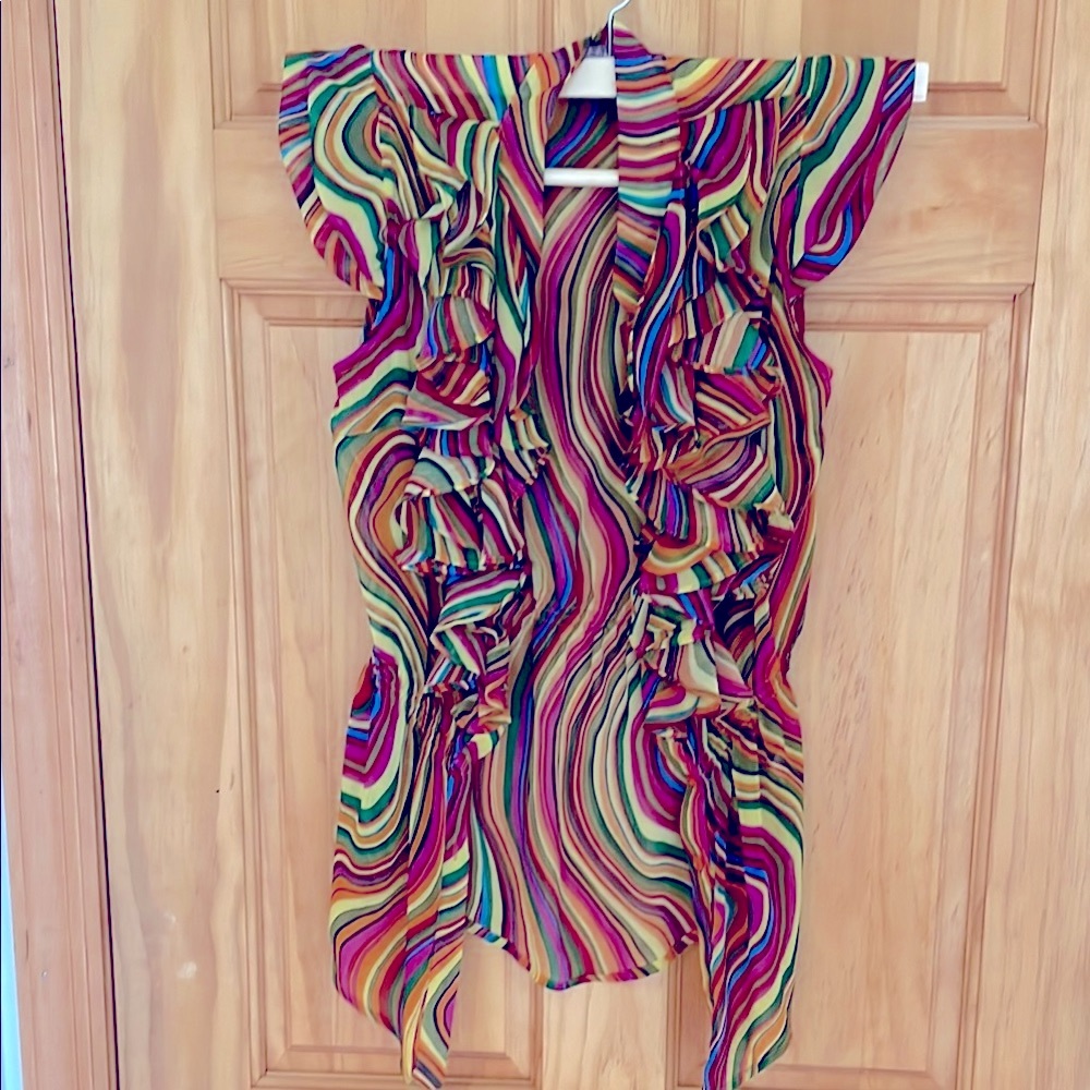 Romeo & Juliet Couture Multicolor Striped Blouse